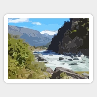 Rob Roy Glacier Track Digital Painting Sticker